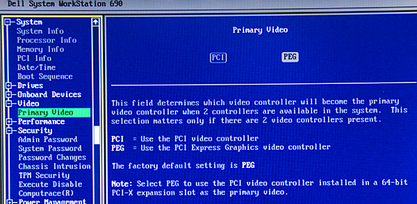 primary video controller